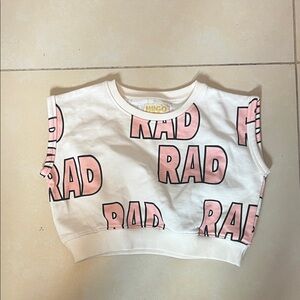 Kids Pink and White RAD Sleeveless Top